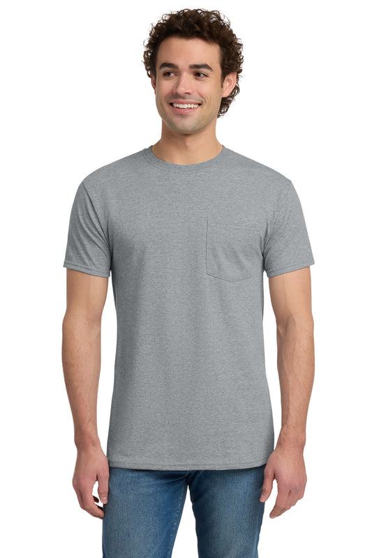 Jerzees® - Dri-Power® 50/50 Cotton/Poly Pocket T-Shirt. 29MP